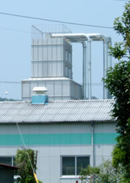 フィルター式＋溜め室集塵機設置例