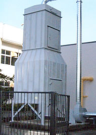 フィルター式＋溜め室集塵機設置例
