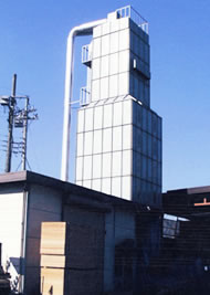 フィルター式＋溜め室集塵機設置例