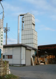 フィルター式＋溜め室集塵機設置例